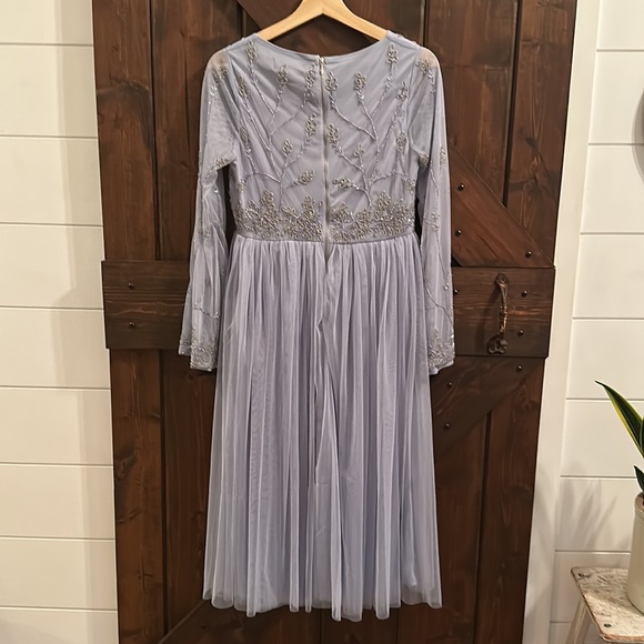ASOS MAYA MATERNITY FORMAL BRIDESMAID EMBELLISHED LONG SLEEVE DRESS SIZE 6 - Picture 6 of 6
